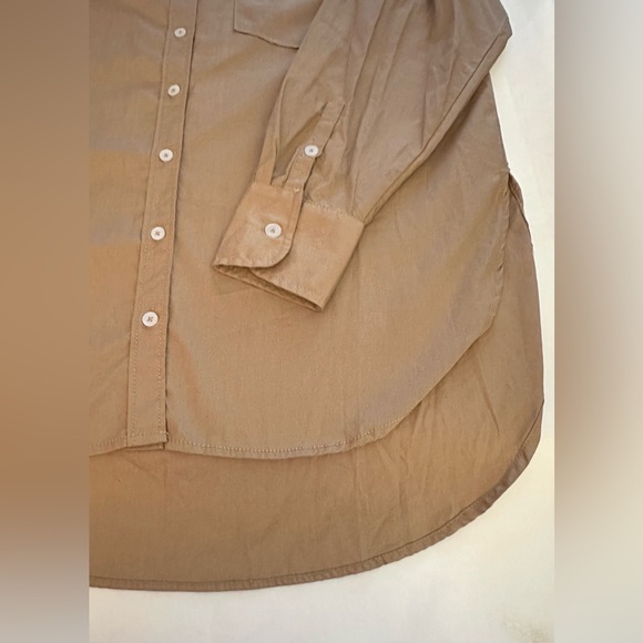 $98 MAEVE BY ANTHROPOLOGIE The Bennet Oversized Shirt Sz S Long Sleeve Hi-Low - Picture 14 of 16